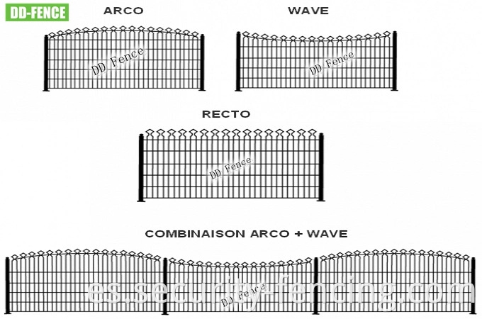 868 656 Doble alambre de metal Horizontal Arco soldado Top Deco Deco Doble Wire Mesh Mesh Vega para Garden Road Pedestrian Park Factory Residencial